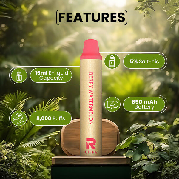 Air Ultra Berry Watermelon Eco Disposable Rechargeable Vape