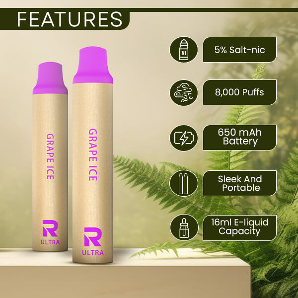Air Ultra Grape Ice Rechargeable Disposable Vape Pen