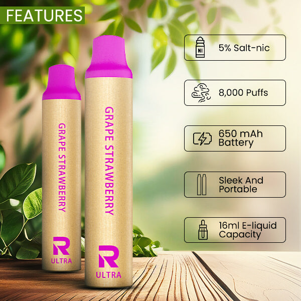 Air Ultra Grape strawberry Eco Disposable Vape Pen