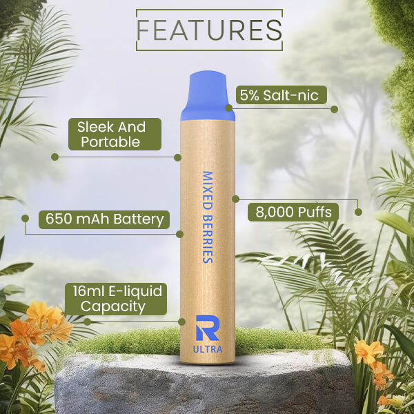 Air Ultra Mixed Berries eco Disposable Rechargeable Vape