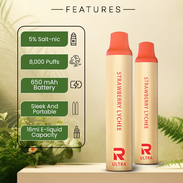 Air Ultra Strawberry Lychee Disposable Rechargeable Vape