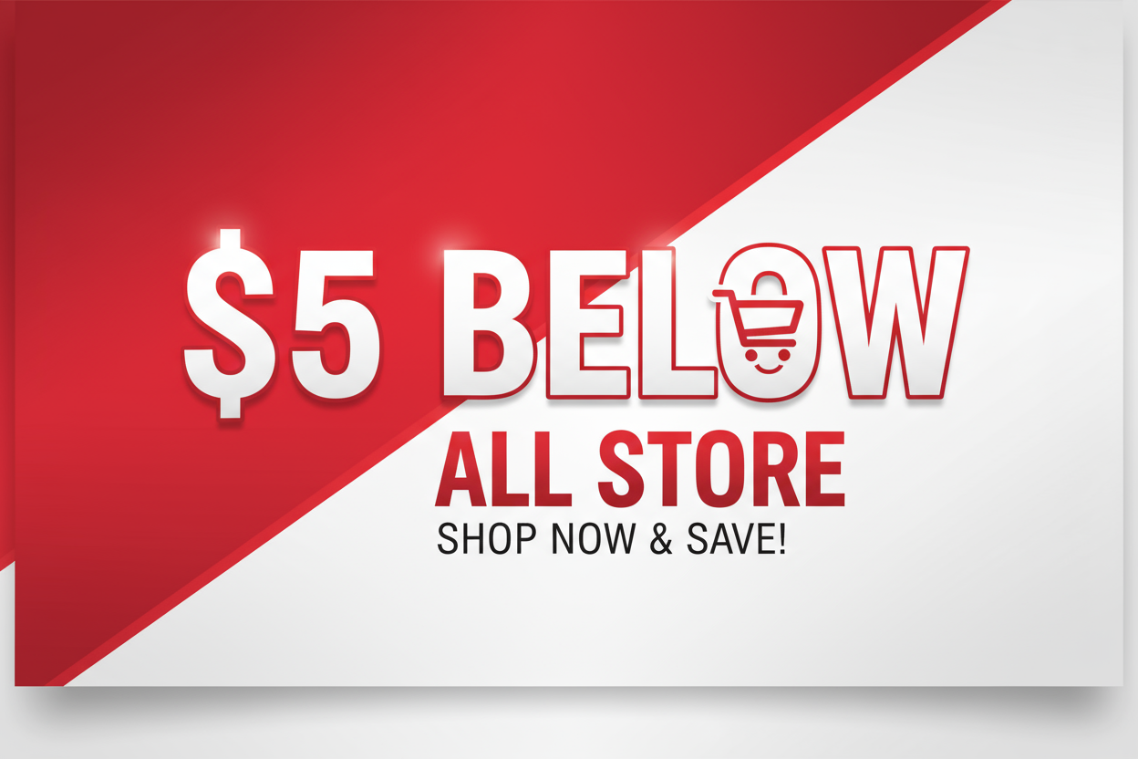 $5 below all store