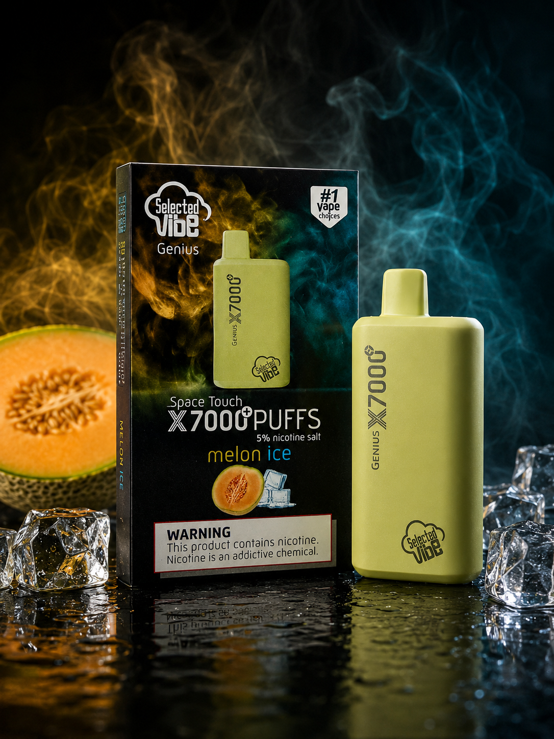 Selected Vibe Genius Vape X7000 Puffs Disposable