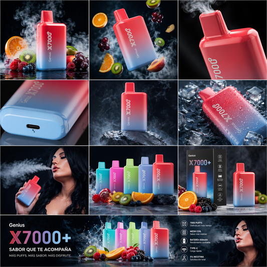 Selected Vibe Genius Vape X7000 Puffs Disposable