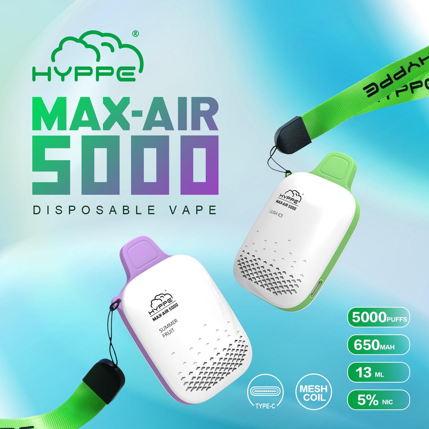 Hyppe Max Air 5000 Disposable Vape 5% Nic