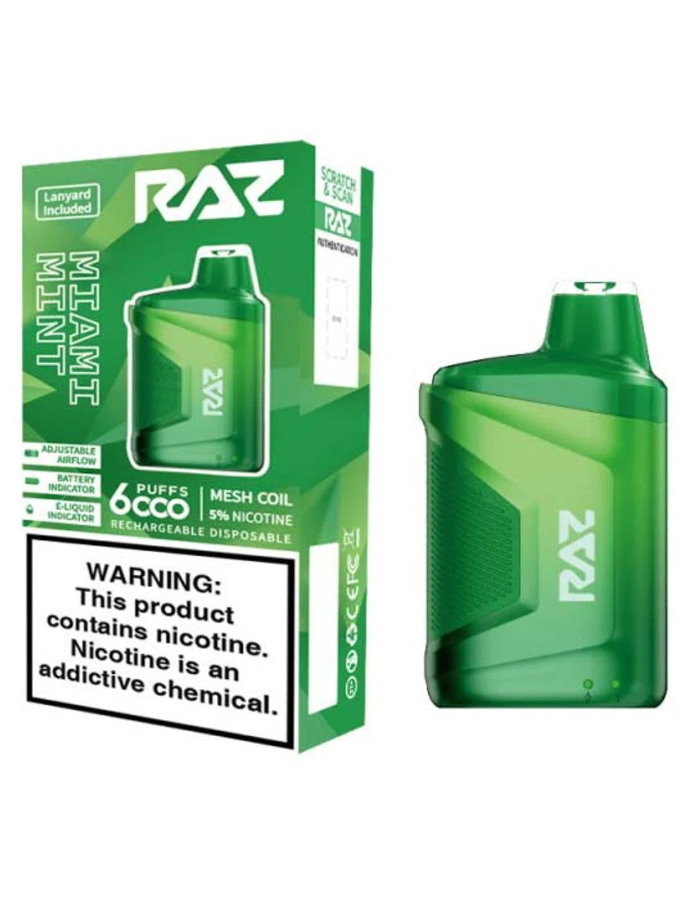 RAZ CA6000 DISPOSABLE VAPE - 6000 PUFFS