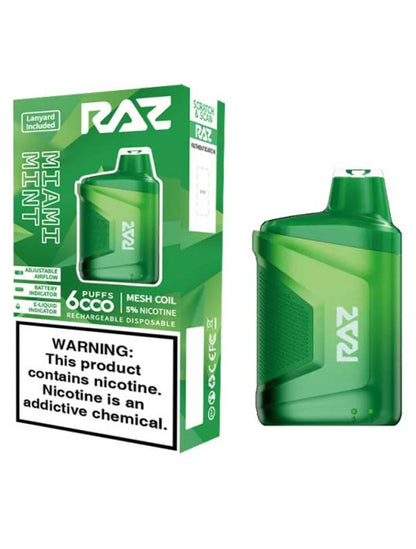 RAZ CA6000 DISPOSABLE VAPE - 6000 PUFFS