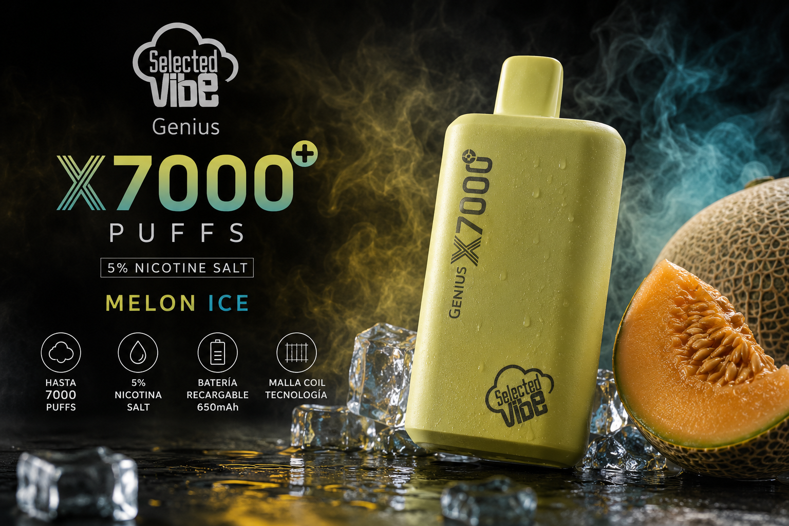 Selected Vibe Genius Vape X7000 Puffs Disposable