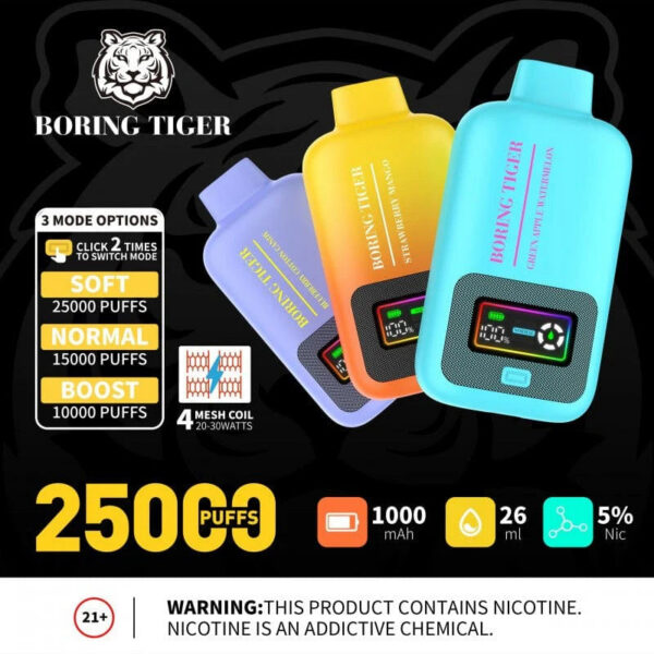 LUFFBAR Boring Tiger Vape 25,000 Puffs Disposable