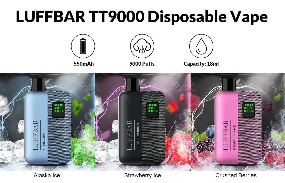 LUFFBAR TT9000 Disposable Vape Strawberry Ice