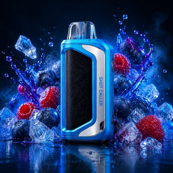 Shot Caller 40K disposable vape in Blue Razz Ice