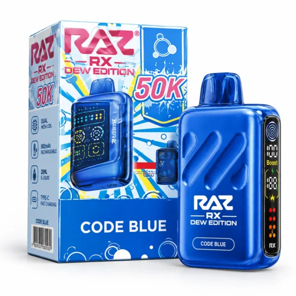 RAZ RX 50K Dew Edition disposable vape - Code Blue